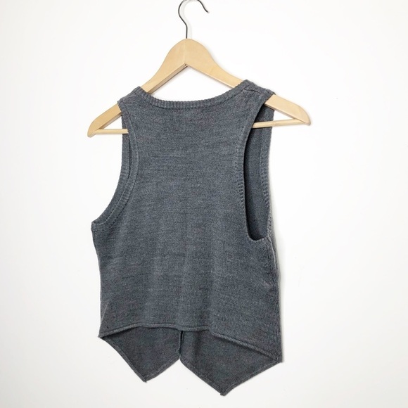 𝅺TWENTY One Gray knit button down vest. - Picture 7 of 8